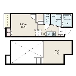 Creo本陣弐番館【2階】の間取り
