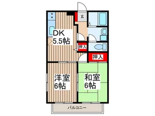 ハイツけやき台【1階】の間取り