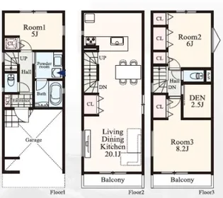 神奈川県横浜市港北区日吉4【一戸建】の間取り