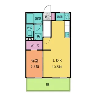 タウニー天神【1階】の間取り