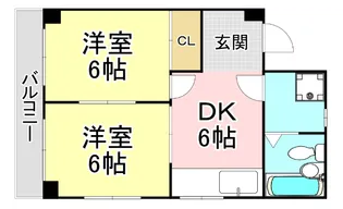 コーポ浅野岡山【5階】の間取り