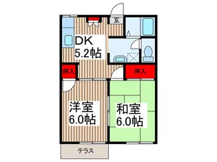 スペ-スガ-デン日高【1階】の間取り
