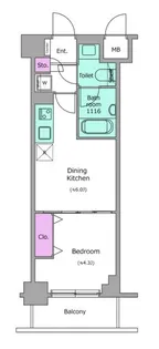 クレヴィアリグゼ西巣鴨【4階】の間取り