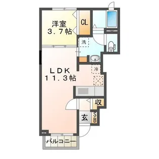 プロムナード脊振【1階】の間取り