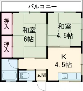 第2五月荘【2階】の間取り