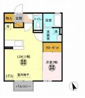 バローネ・イースト【2階】の間取り