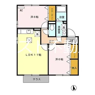 セジュール橋口【1階】の間取り