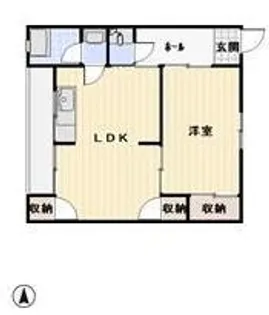 駅前マンション【3階】の間取り