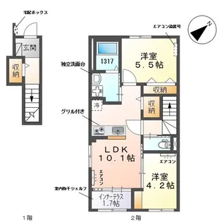 埼玉県川口市戸塚4【アパート】の間取り