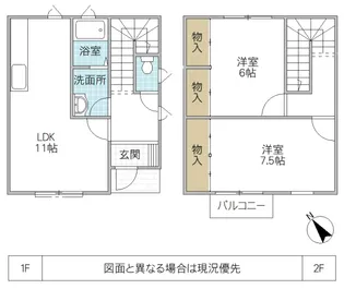 茨城県水戸市千波町【一戸建】の間取り