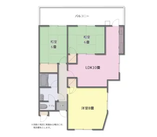 グランハイツ翠波【2階】の間取り