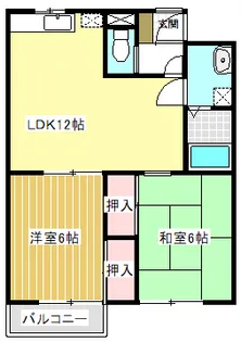 グリーンファームA棟【2階】の間取り