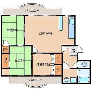 ヴェラハイツ山本【2階】の間取り
