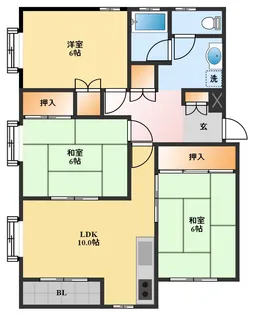 コーポ圭【3階】の間取り