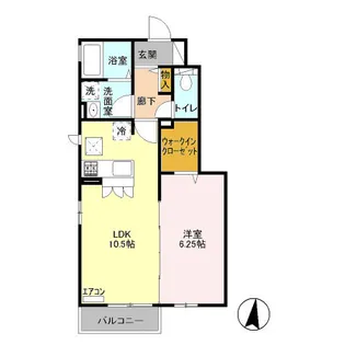 シャルメゾン B棟【1階】の間取り