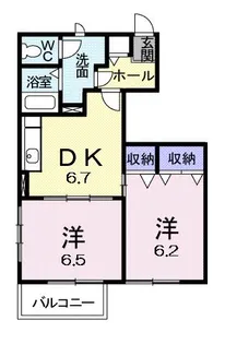 千葉県茂原市長谷【アパート】の間取り