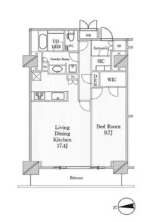 JP noie 恵比寿西【5階】の間取り