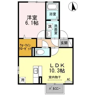 大阪府大東市北条2【アパート】の間取り