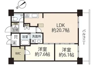 グランアークテラス【8階】の間取り