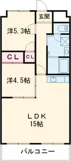 リバーサイド鈴鹿【1階】の間取り