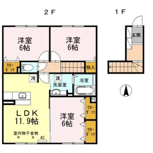 ミカエル【2階】の間取り