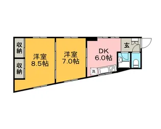 おおわきコーポ【2階】の間取り