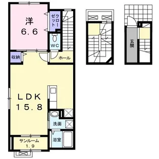 新潟県新潟市東区河渡2【アパート】の間取り