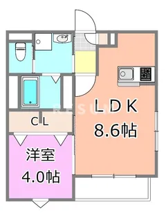 千葉県千葉市中央区寒川町1【アパート】の間取り