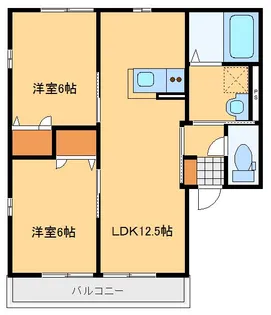 グランドゥール青山A【2階】の間取り