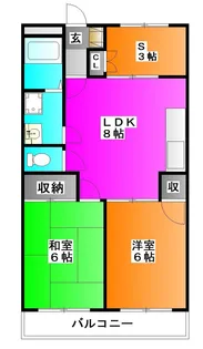 ハイツニューエイト【1階】の間取り