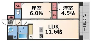 グランマーレ小路駅前【2階】の間取り