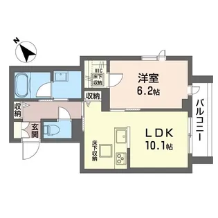 メゾンエレガンス【1階】の間取り