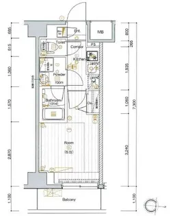 PREMIUM CUBE G 西大井【2階】の間取り