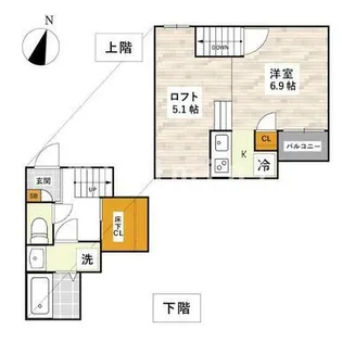 熊本県熊本市東区秋津2【アパート】の間取り