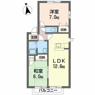 ピュアタウン B棟【2階】の間取り