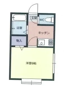 コーポ川崎【1階】の間取り