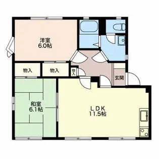 クレストアベニュー【1階】の間取り