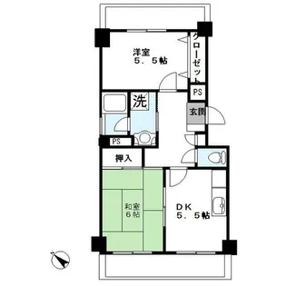グレイス中目黒B棟【2階】の間取り