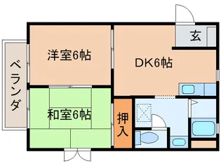 ワイズベルドミ-ル【1階】の間取り