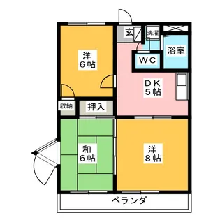 シャトーK1【2階】の間取り