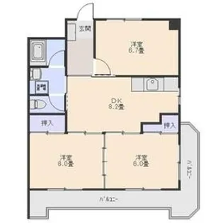 グリーンプラザ【5階】の間取り