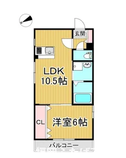 イクシオン箱崎宮【3階】の間取り