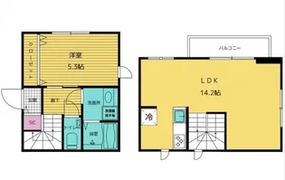 コートヤード表参道【2階】の間取り