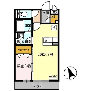 シャトレ清風【2階】の間取り