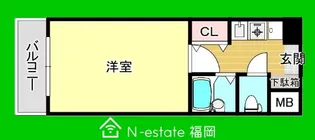 福岡県福岡市早良区西新5【マンション】の間取り