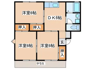 シャトル吉野【1階】の間取り