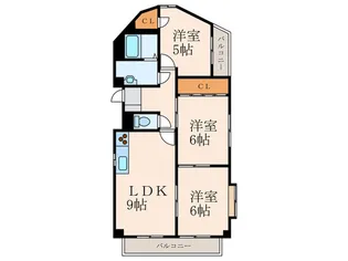 ベルコート引野【3階】の間取り