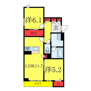 ルピア【1階】の間取り