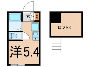 リュミエ安善【1階】の間取り