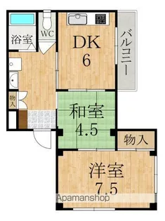 北八木ハイツ【1階】の間取り